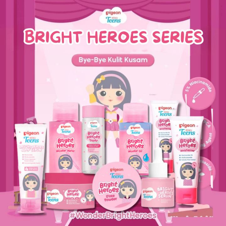 Pigeon Bright Heroes Teens Package | Teenage Skincare for Dull Skin ~ 100%