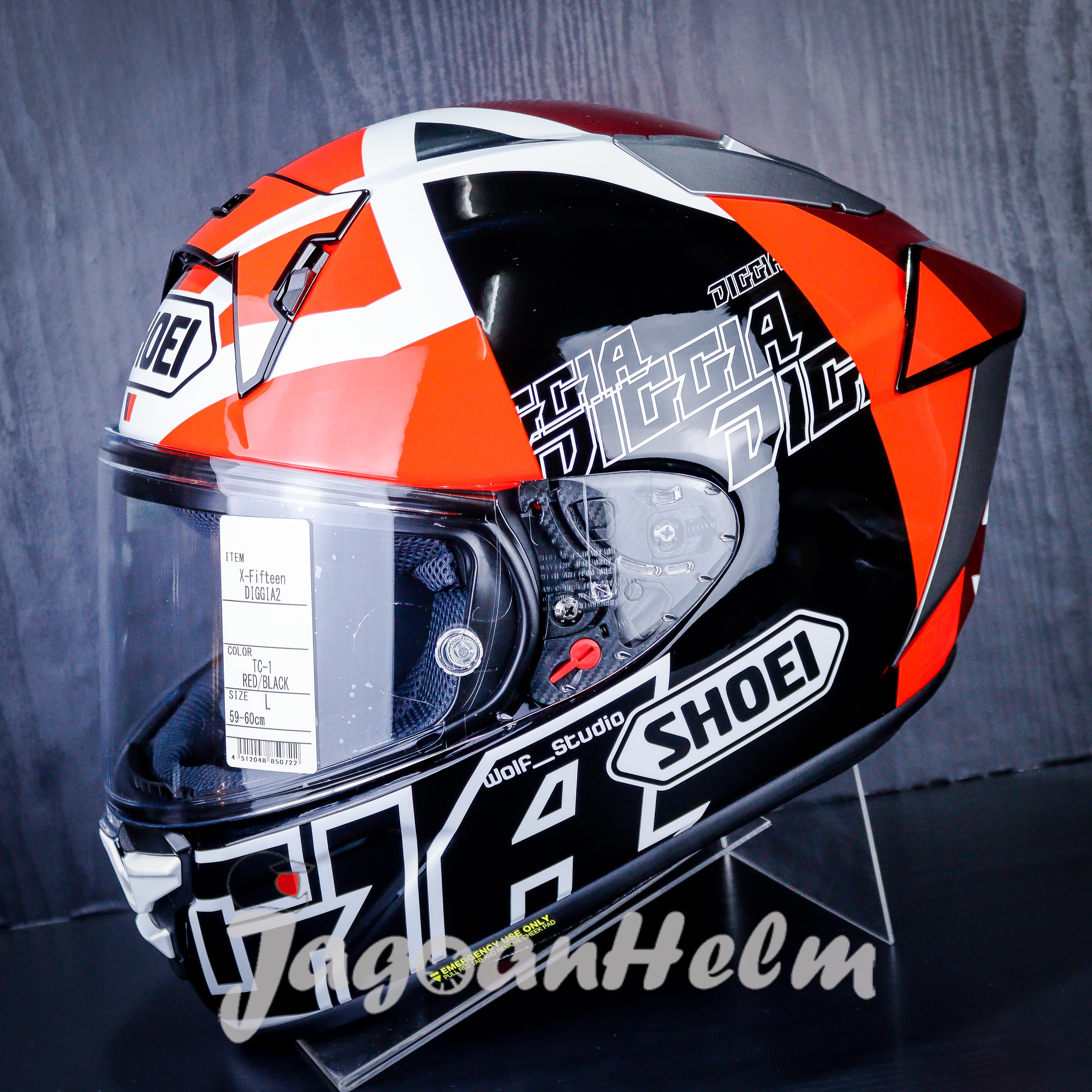 SHOEI HELM X15 DIGGIA2 TC1 | RED BLACK | XFIFTEEN SNI Harga 15,570,000 rupiah*Gratis Ongkir