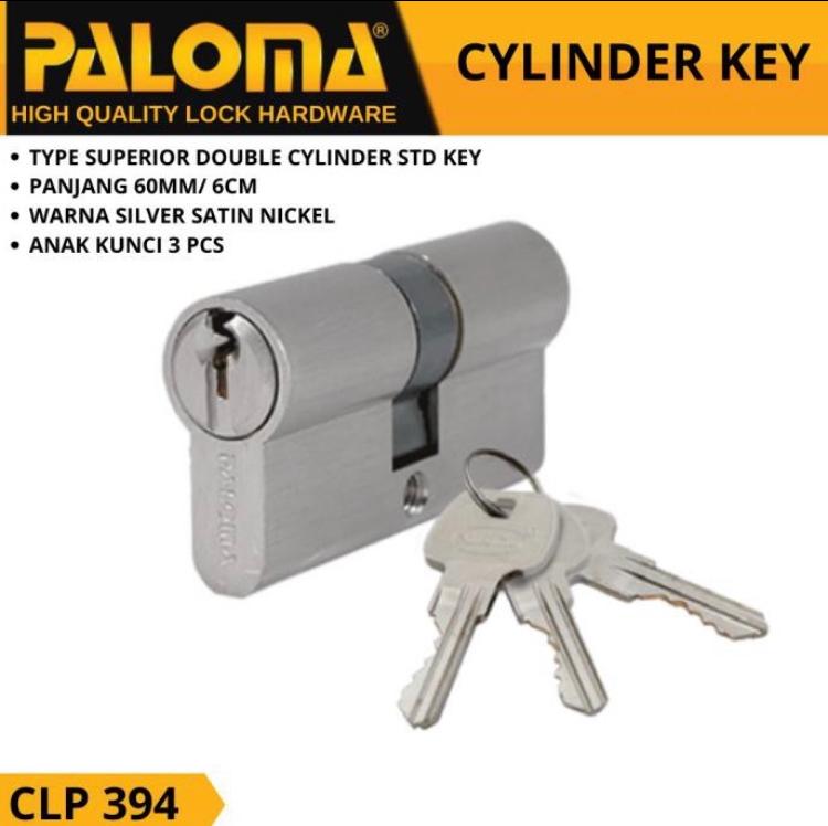 Cylinder Kunci Paloma CLP 394 Silinder Kunci Superior DC-SK 60MM SN Cylinder Kunci Paloma CLP 394 Silinder Kunci Superior DC-SK 60MM SN