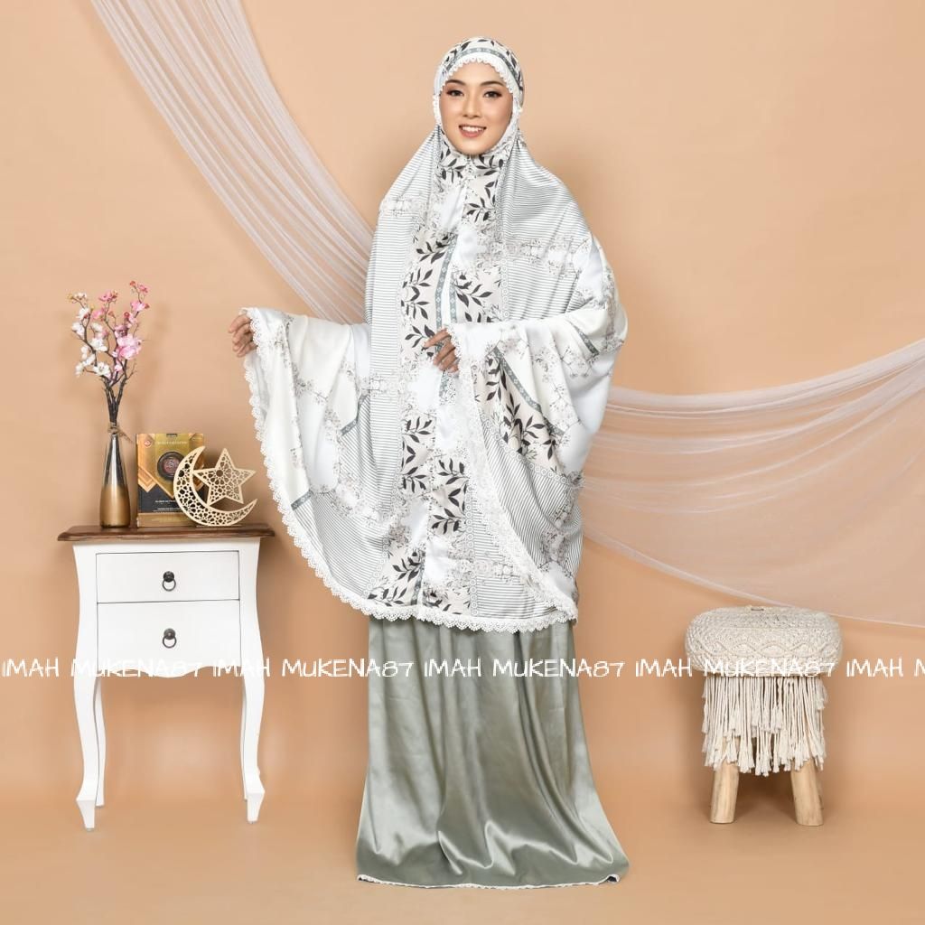 Luxurious Silk Armani Silk Shaby Mukenah Premium Eid Mukenah