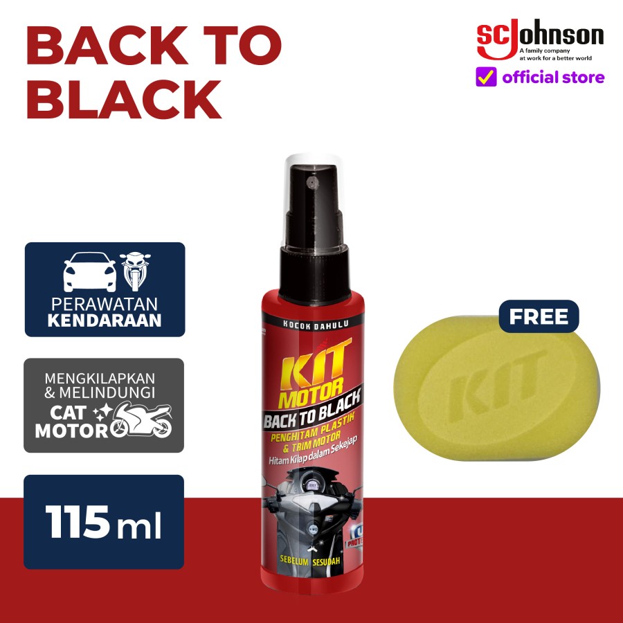 [FREE SPONGE] Kit Motor Back to Black 115 ml Harga 33,033 rupiah*Gratis Ongkir