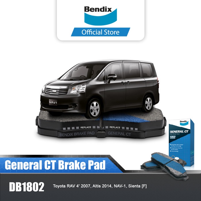 Bendix Kampas Rem Depan Brake Pad Mobil Toyota NAV1 - DB1802GCT Harga 561,900 rupiah*Gratis Ongkir