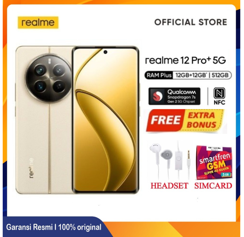 Realme 12 Pro plus 5g 12/512 & 8/256 Ram 12GB ROM 512GB warranty Harga  3,700,000 Ringgit*Penghantaran Percuma