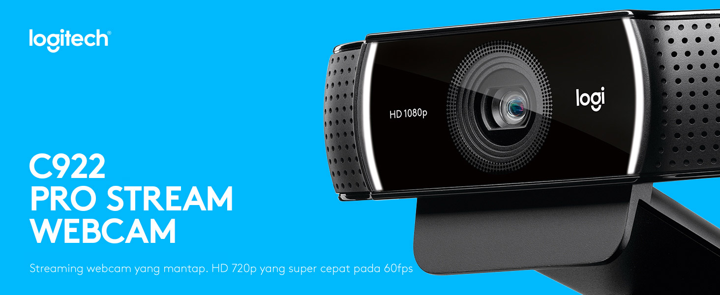 Logitech C922 PRO Stream Webcam 1080p Camera HD Video Streaming
