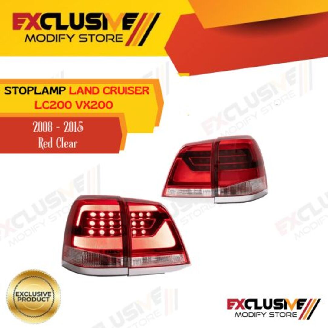 Stoplamp Land Cruiser 200 LC200 VX200 facelift led 2008-2015 Red clear Harga 3,500,000 rupiah*Gratis Ongkir