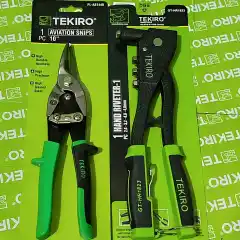 PAKET TANG RIVET 2 PCS / Tekiro Paket Tang Rivet & Gunting Seng Baja Ringan 10" Gunting Holo / tang rivet tekiro set komplit