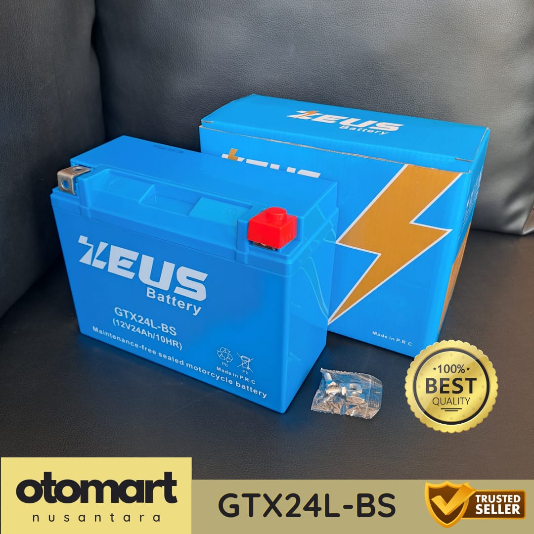 Aki kering Honda GL 1500 SE Goldwing [1991-2000] Zeus GTX24L-BS Harga 2,150,000 rupiah*Gratis Ongkir