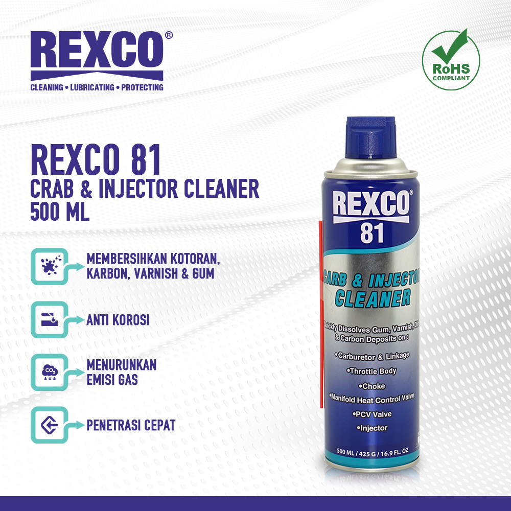Rexco 81 Pembersih Karburator dan Injektor (Cleaner)dengan Anti Korosi - 500ml Harga 39,700 rupiah*Gratis Ongkir