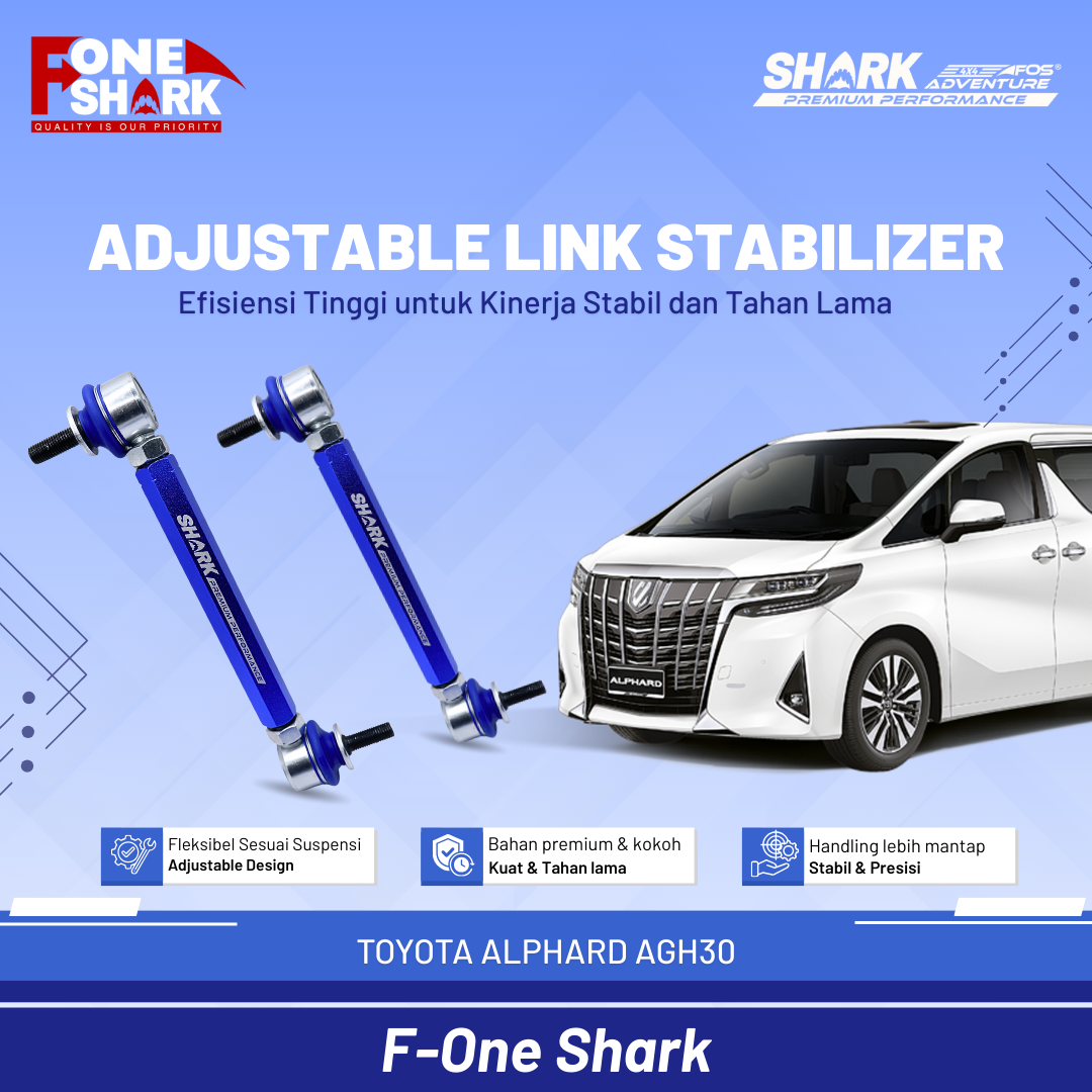F-one shark FOS rear sway bar link stabilizer link Stabil adjustable adj Toyota Alphard agh30 premium Harga 1,105,000 Ringgit*Penghantaran Percuma