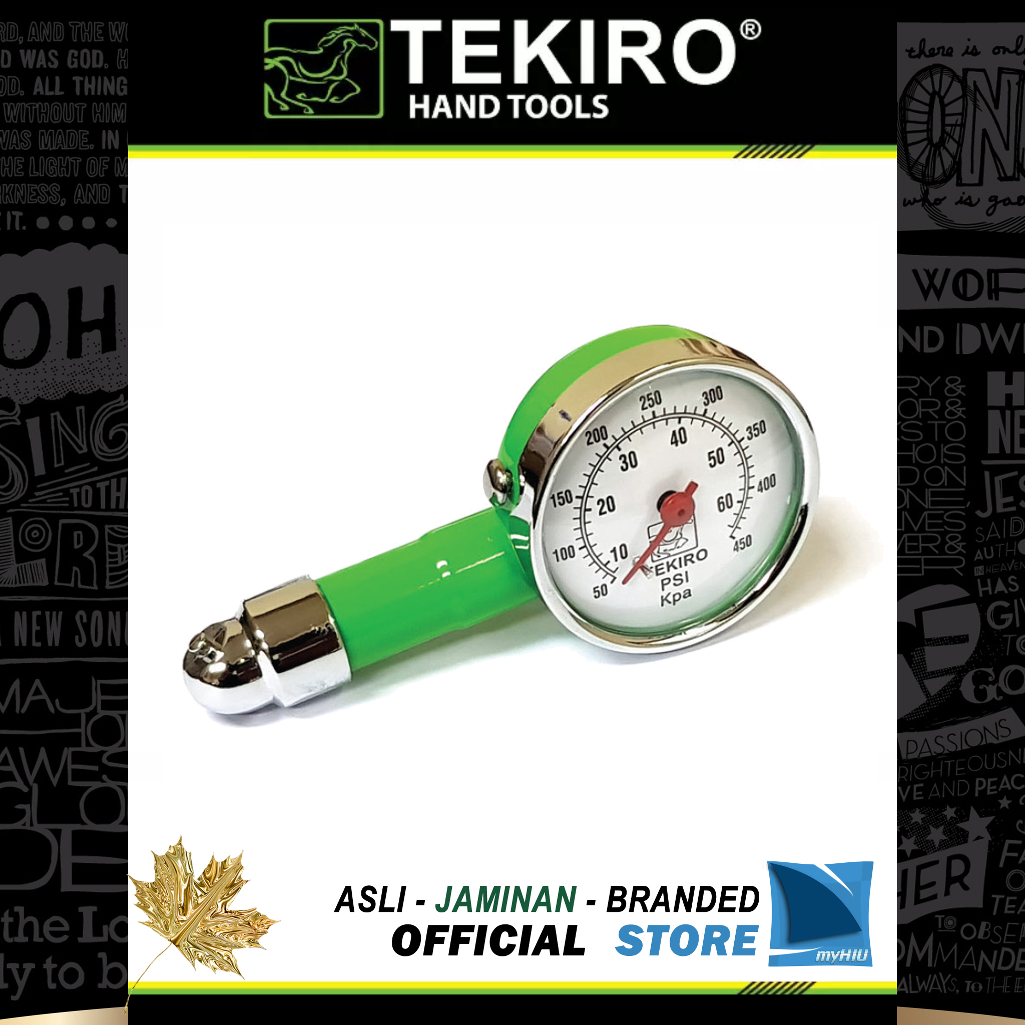 Pengukur Tekanan Angin Ban 60 psi Bulat / Exclusive Tire Pressure Gauge TEKIRO Harga 84,500 rupiah*Gratis Ongkir