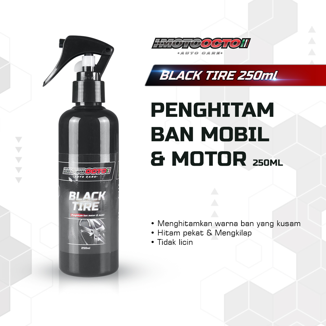 Motoocto - Black Tire Semir Ban Motor Dan Mobil | Pengkilap Penghitam Ban Permanen Black Tire Harga 49,999 rupiah*Gratis Ongkir