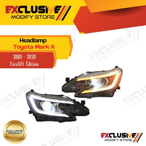 Headlamp Toyota Mark X 2009 - 2020 RDS250 Facelift Edition full LED Harga 12,500,000 rupiah*Gratis Ongkir
