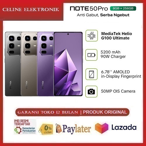 SALE INFINIX NOTE 50 PRO 8GB 256GB - 5200mAh BATTERY - AMOLED 144Hz Giá 2,587,000 Đồng*Miễn phí vận chuyển