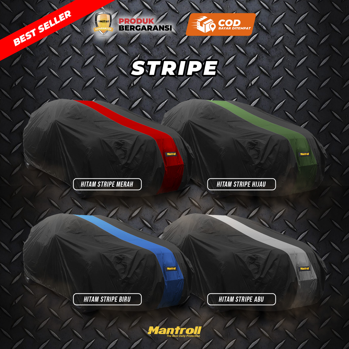 BAYAR DITEMPAT Mantroll Cover Mobil Toyota Sienta Hitam srip Merah Harga 450,000 rupiah*Gratis Ongkir