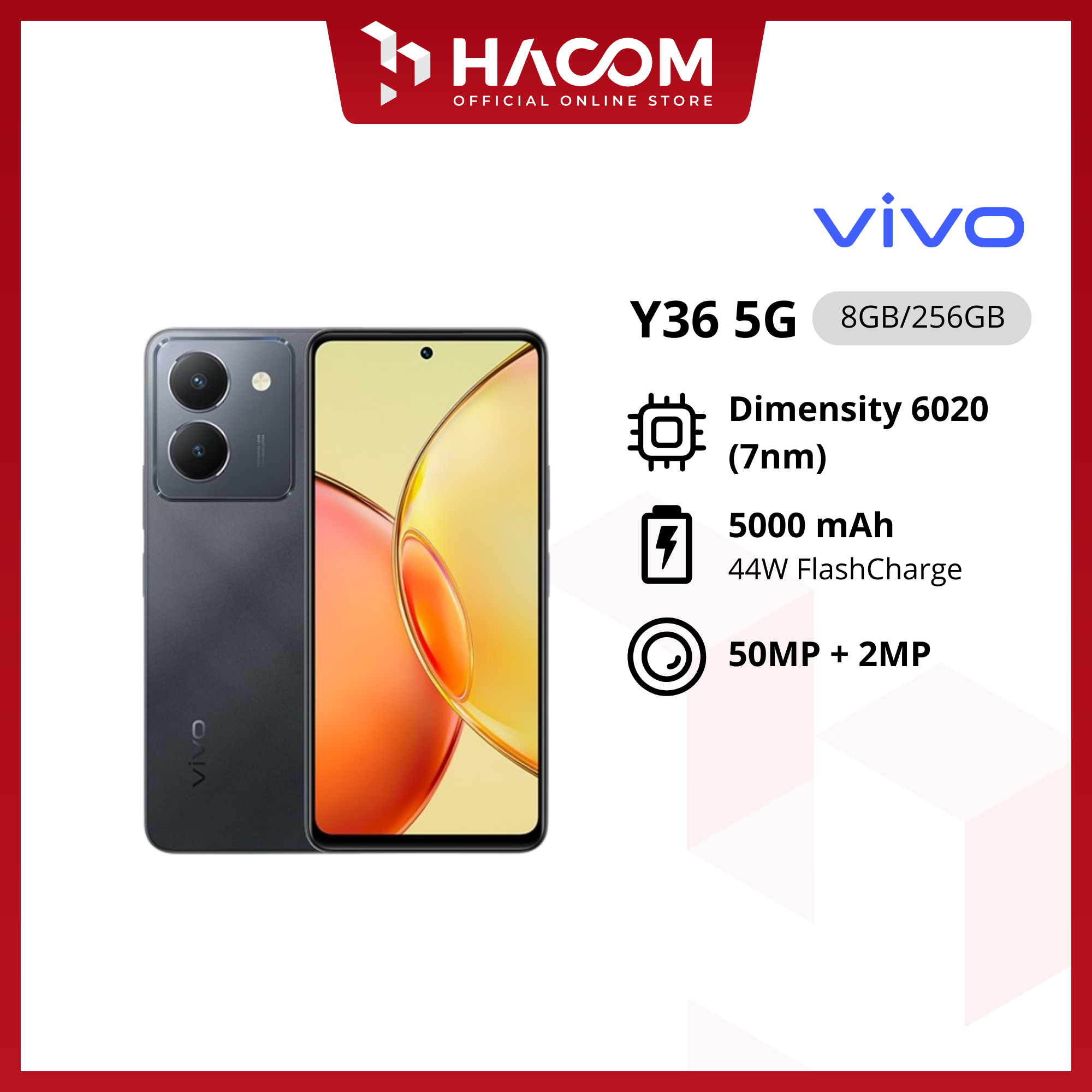 VIVO Y36 5G 8/256GB NEW Garansi Resmi Harga 3,299,000 rupiah*Gratis Ongkir