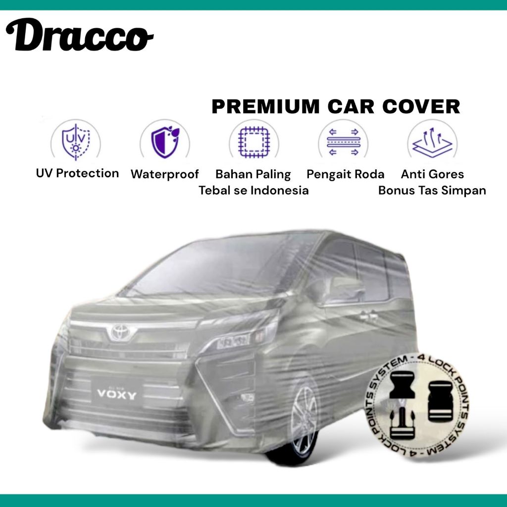 sarung mobil toyota voxy transparan tebal waterproof dracco premium car cover aksesoris mobil voxy Harga 188,888 rupiah*Gratis Ongkir