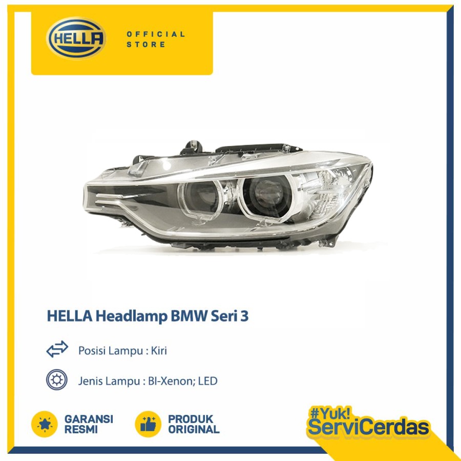 Lampu Headlamp Mobil Hella BMW Seri 3 (Kiri) Xenon - Lampu Depan Mobil Harga 11,400,000 rupiah*Gratis Ongkir