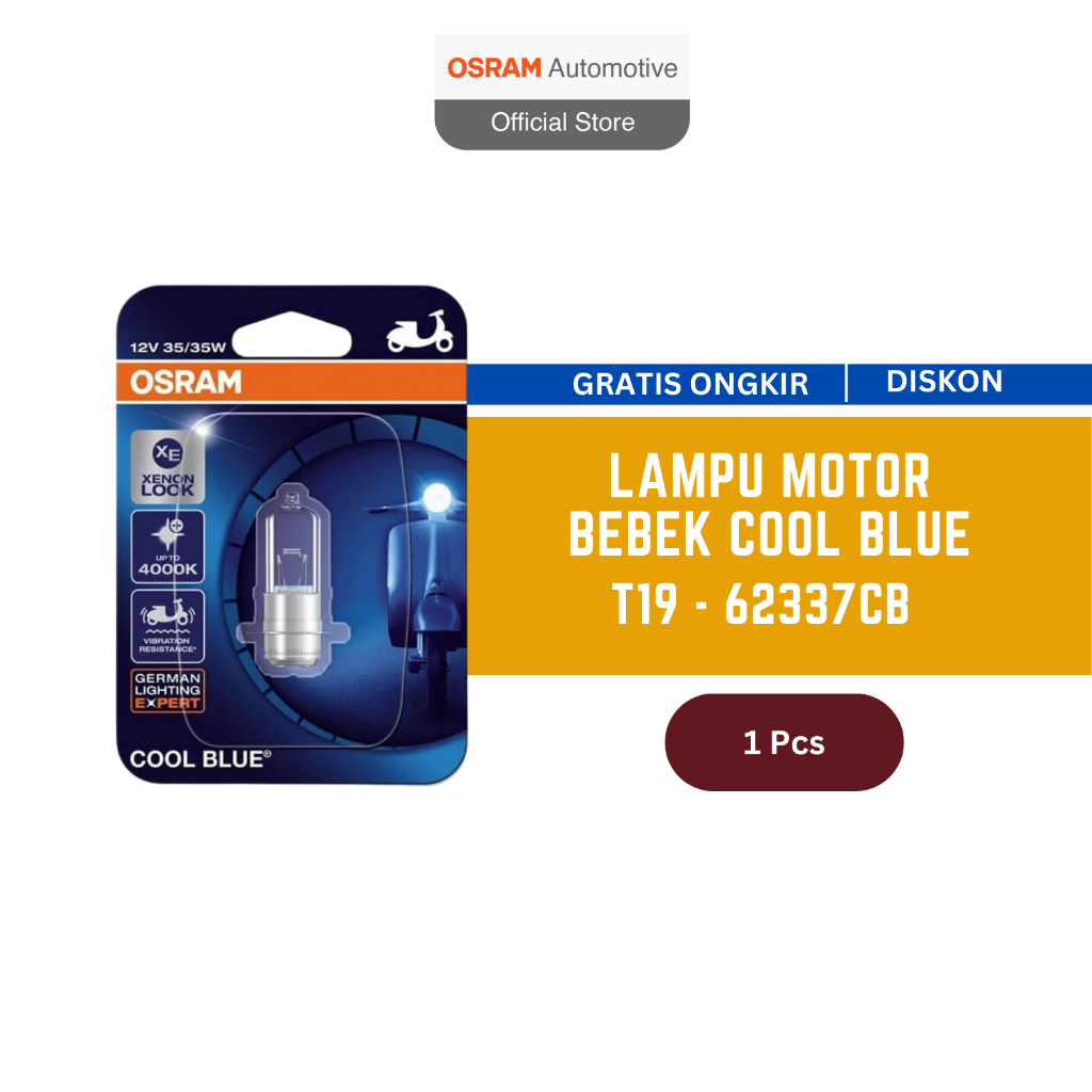 Osram Lampu Depan Motor Kawasaki Edge 2009 on - 62337CB Harga 20,700 rupiah*Gratis Ongkir