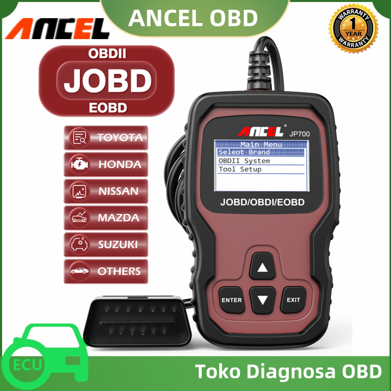 ANCEL JP700 JOBD Scanner for Honda /Toyota /Nissan /Mitsubishi/Suzuki Obd2 Scanner Full Obd Functions Car Diagnostic Tool Ecu Reset Check Engine Code Readers Scan Tool Automotive Fault Diagnosis Tool Obd2 Gauge Obd Meter PK Thinkcar Launch x431 Harga 591,000 Ringgit*Penghantaran Percuma