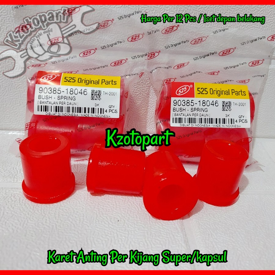 Karet Bosh Per Bushing Per Depan Belakang Toyota Kijang Super Kf40 5k Kf60 7k 1Set 12Pcs Silicon Harga 59,500 rupiah*Gratis Ongkir