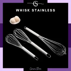 Whisk Stainless / Pengocok Telur Stainless / Whisk Egg Beater / Baking Tool / Manual Mixer / Ballon Whisk Stainless Kocokan Telur Stainless steel 29 cm whisker Pengocok Telur / Better Beater Hand Mixer Manual / Alat Pengocok Full Stainless Kocokan Telur