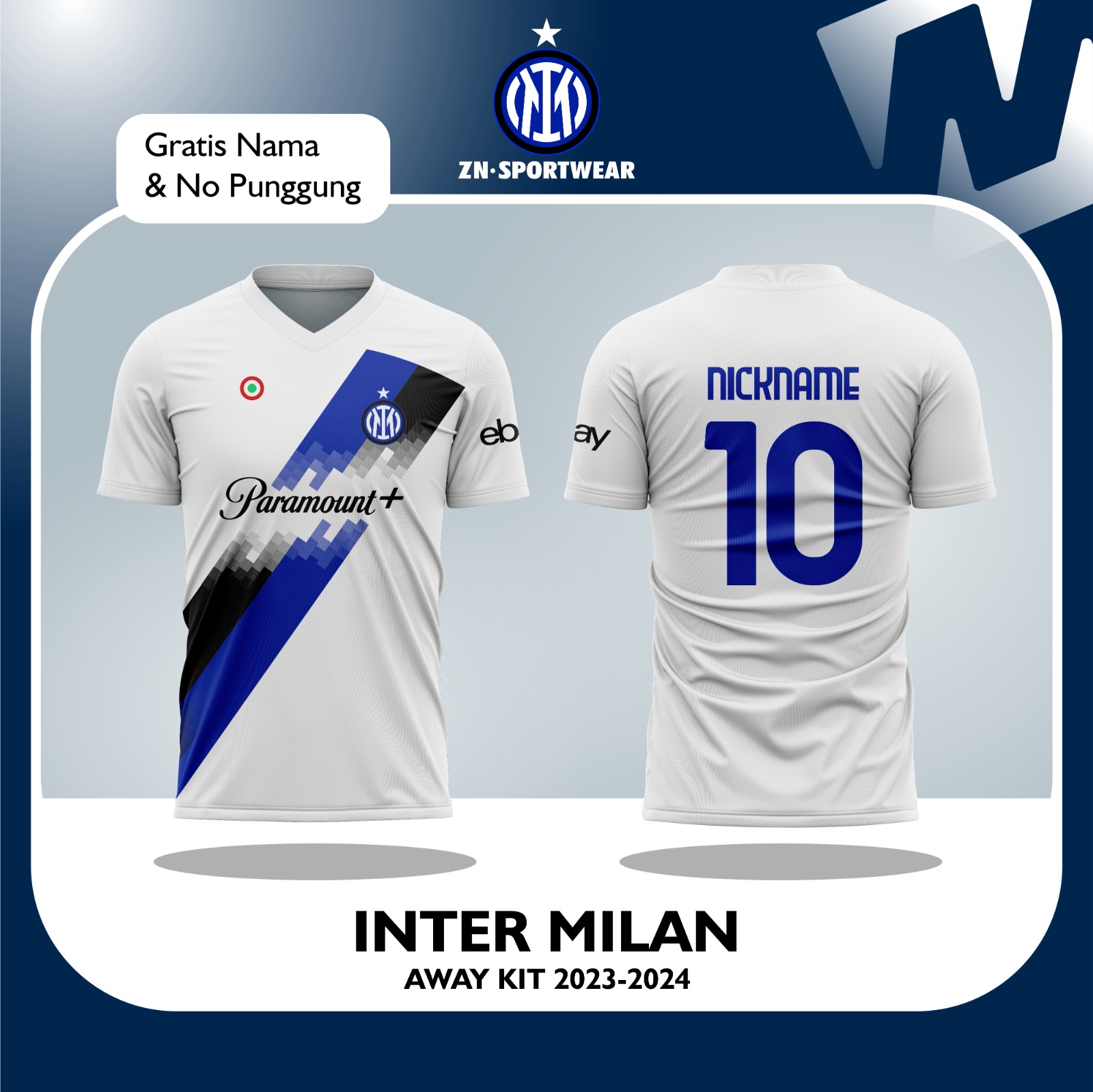 Baju Jersey Inter Milan Away 2023/2024 Terbaru Supporter Baju