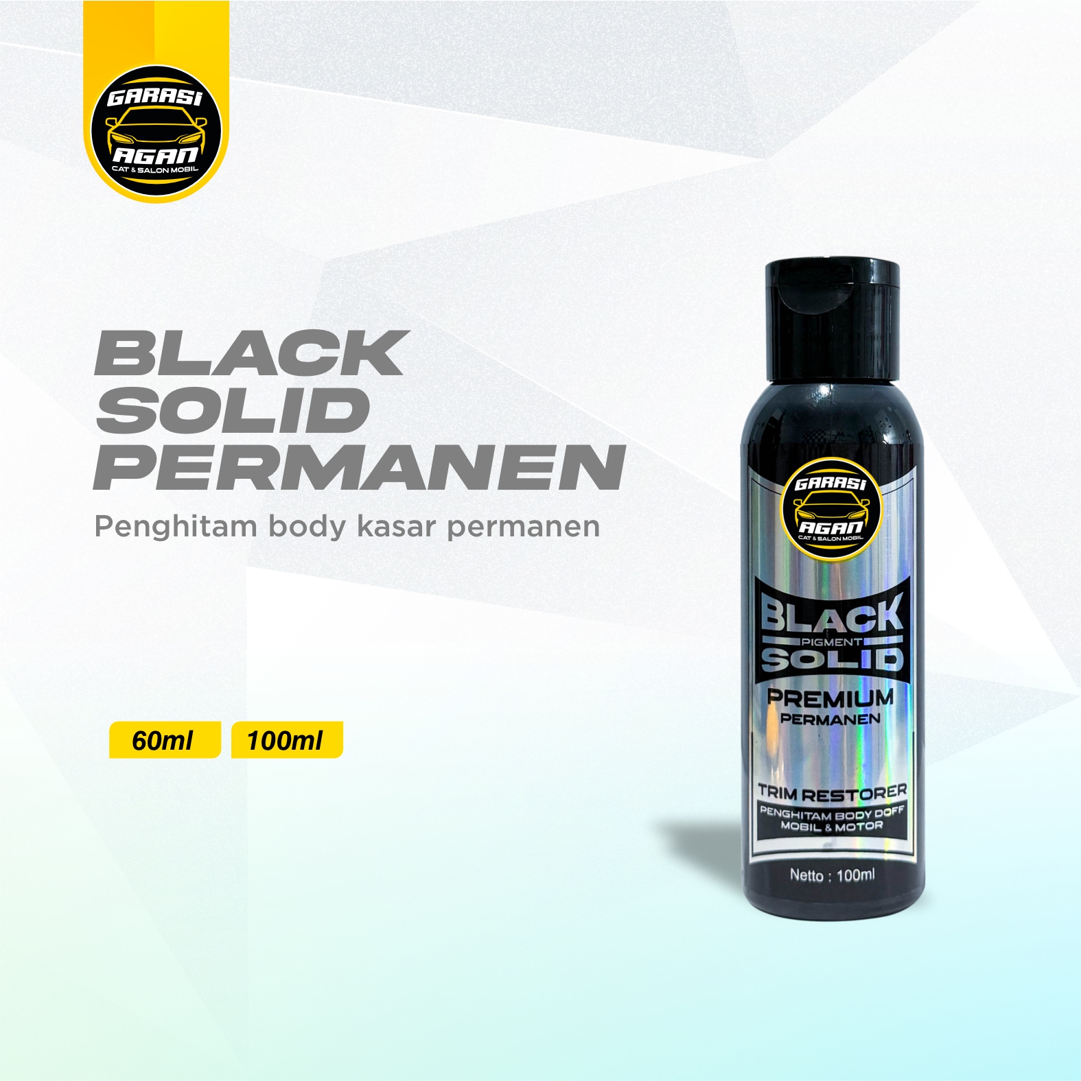 GARASI AGAN Black Solid Penghitam Permanen & Perawatan Penghitam Body Doff Penghitam Body Kasar Harga 33,000 rupiah*Gratis Ongkir