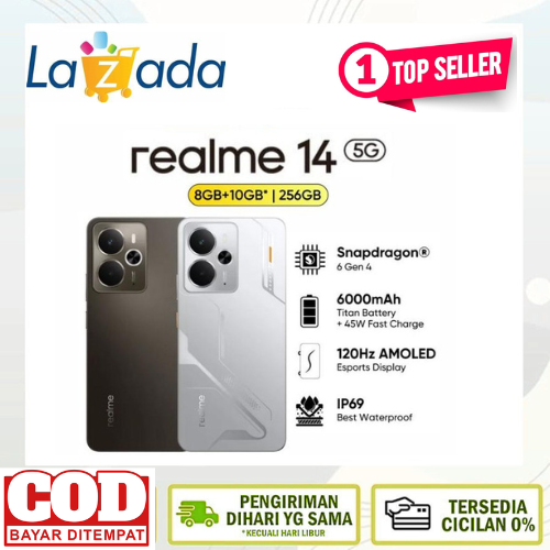 Realme 14 5G 8GB + 256GB storm titanium-Max Gaming Performance | Snapdragon 6 Gen 4 | 120Hz AMOLED display Harga  3,700,000 Ringgit*Penghantaran Percuma
