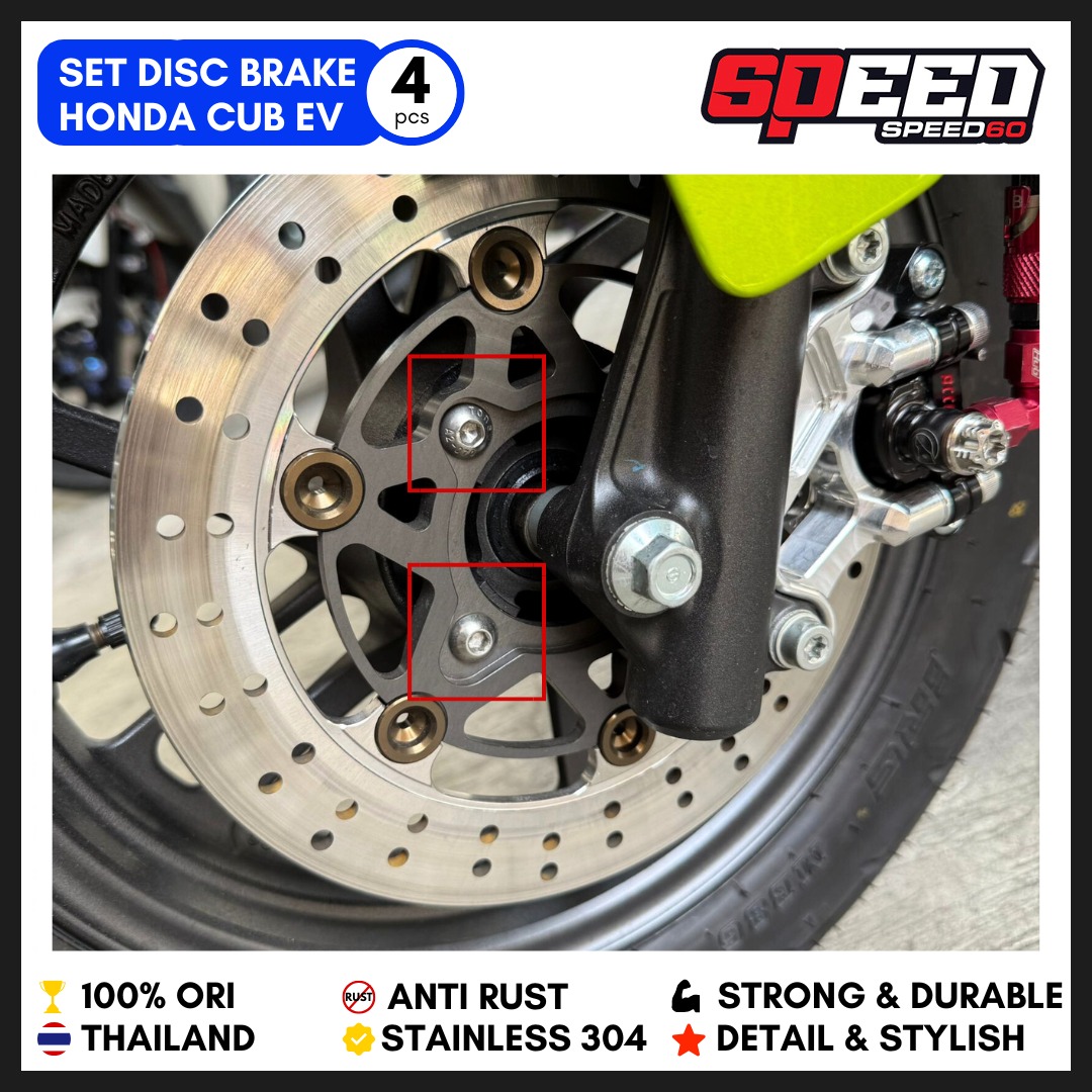 Probolt Bolt disc disc disc Honda Cub EV by King Nut stainless Grade 304 Harga 56,000 rupiah*Gratis Ongkir