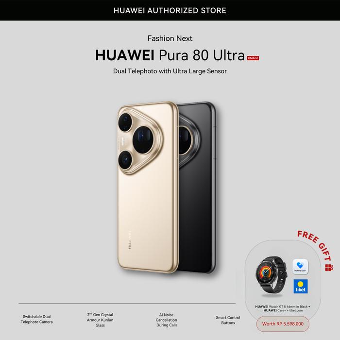 Huawei Pura 80 Ultra smartphone | 10x optical zoom | 1-inch sensor | Kunlun glass | 100W | smart AI Harga 22,999,000 rupiah*Gratis Ongkir