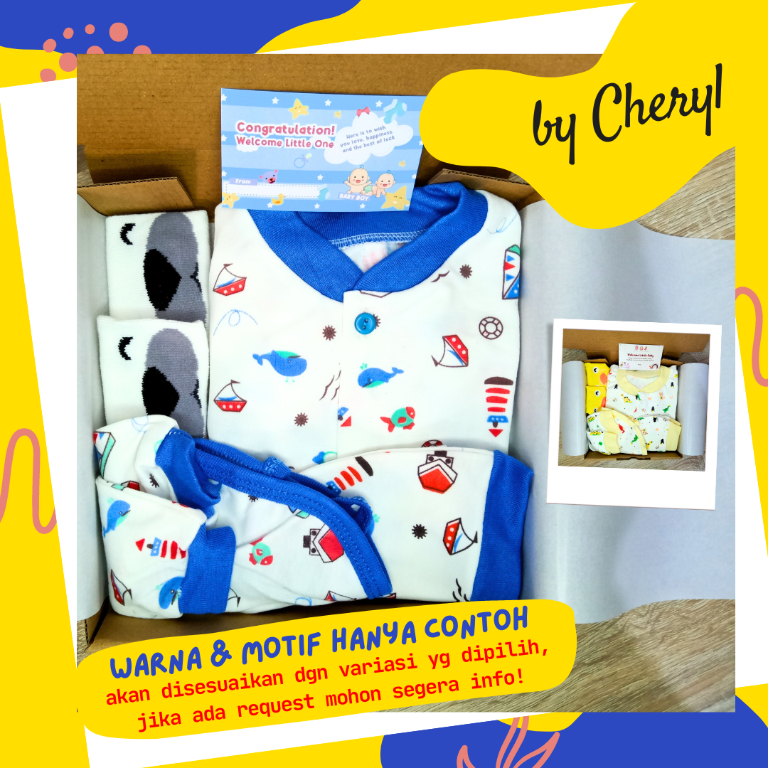 Hampers Baby Newborn 0-6m Set Classic (Box Coklat)