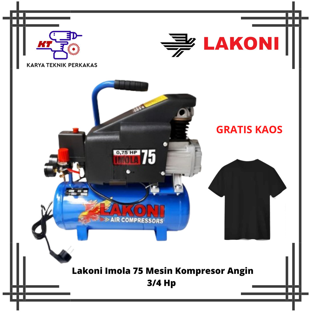 Lakoni Imola 75 Air Compressor 3/4 Hp - Imola 75 Unit Harga 1,173,500 rupiah*Gratis Ongkir