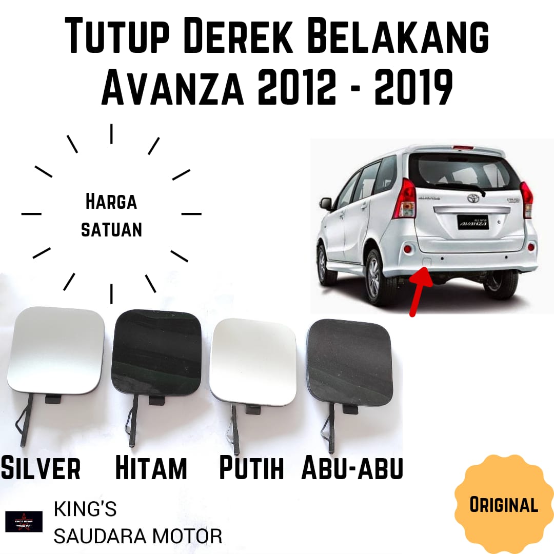 Tutup Derek Belakang Avanza 2012 -2019 Original Harga 29,900 rupiah*Gratis Ongkir