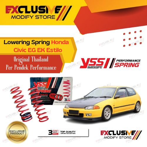 YSS lowering spring kit Honda Civic eg Ek estilo original Thailand performance per Pendek Harga 3,350,000 rupiah*Gratis Ongkir