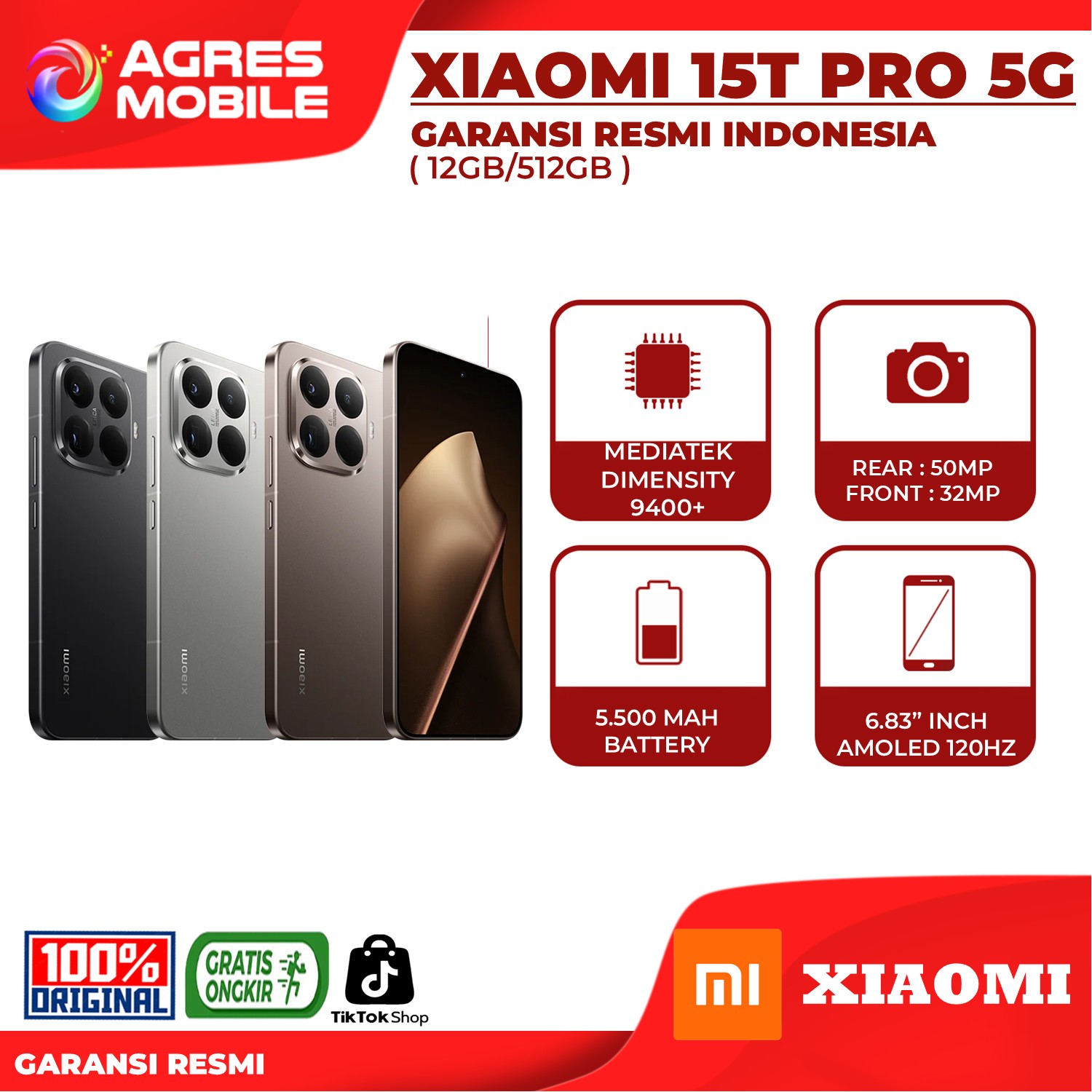 End of Year Promotion!!!! Xiaomi 15t Pro 5g 12/512Gb Official Guarantee from Xiaomi Indonesia Giá 249,900 Đồng*Miễn phí vận chuyển