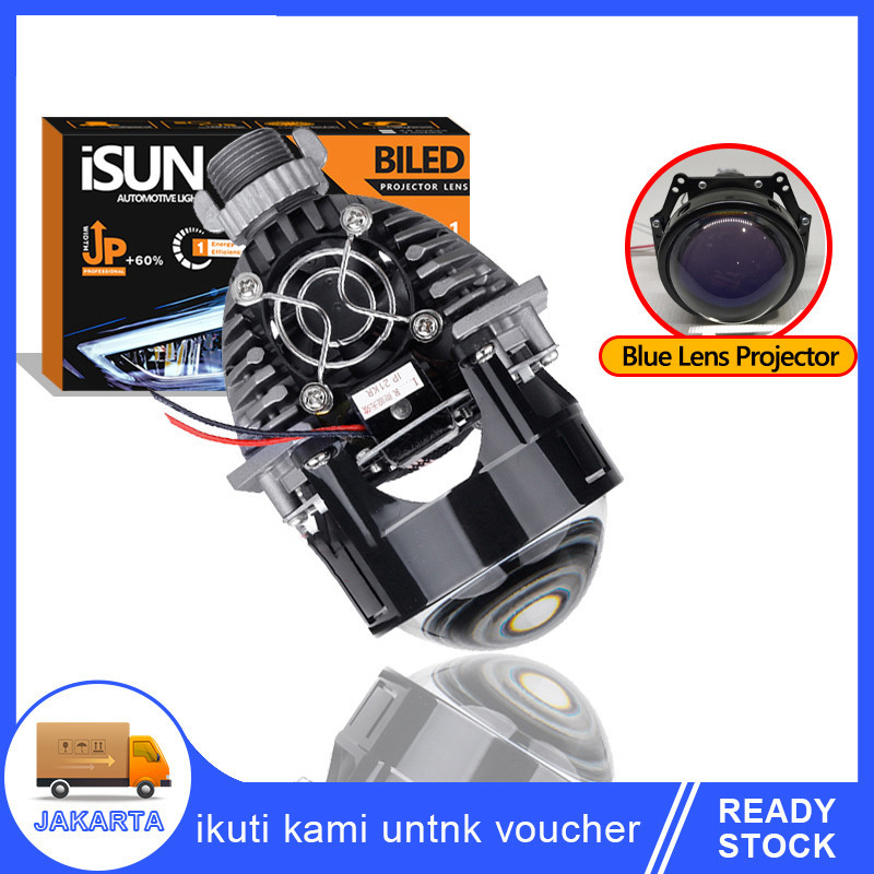 BILED 2.5 INCH 3 INCH DC 12V 55W PROJECTOR LED BLUE LENS PROJIE Lensa Lampu Depan LED Aksesori Mobil lampu depan proyektor Diode BILED WST 3 INCH Fiber Karbon Harga 215,800 rupiah*Gratis Ongkir