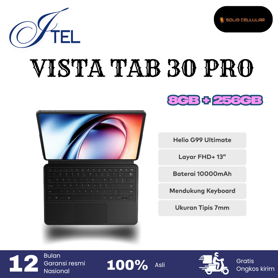 itel vista tab 30 pro 8/256GB GARANSI RESMI Harga  2,980,000 Ringgit*Penghantaran Percuma