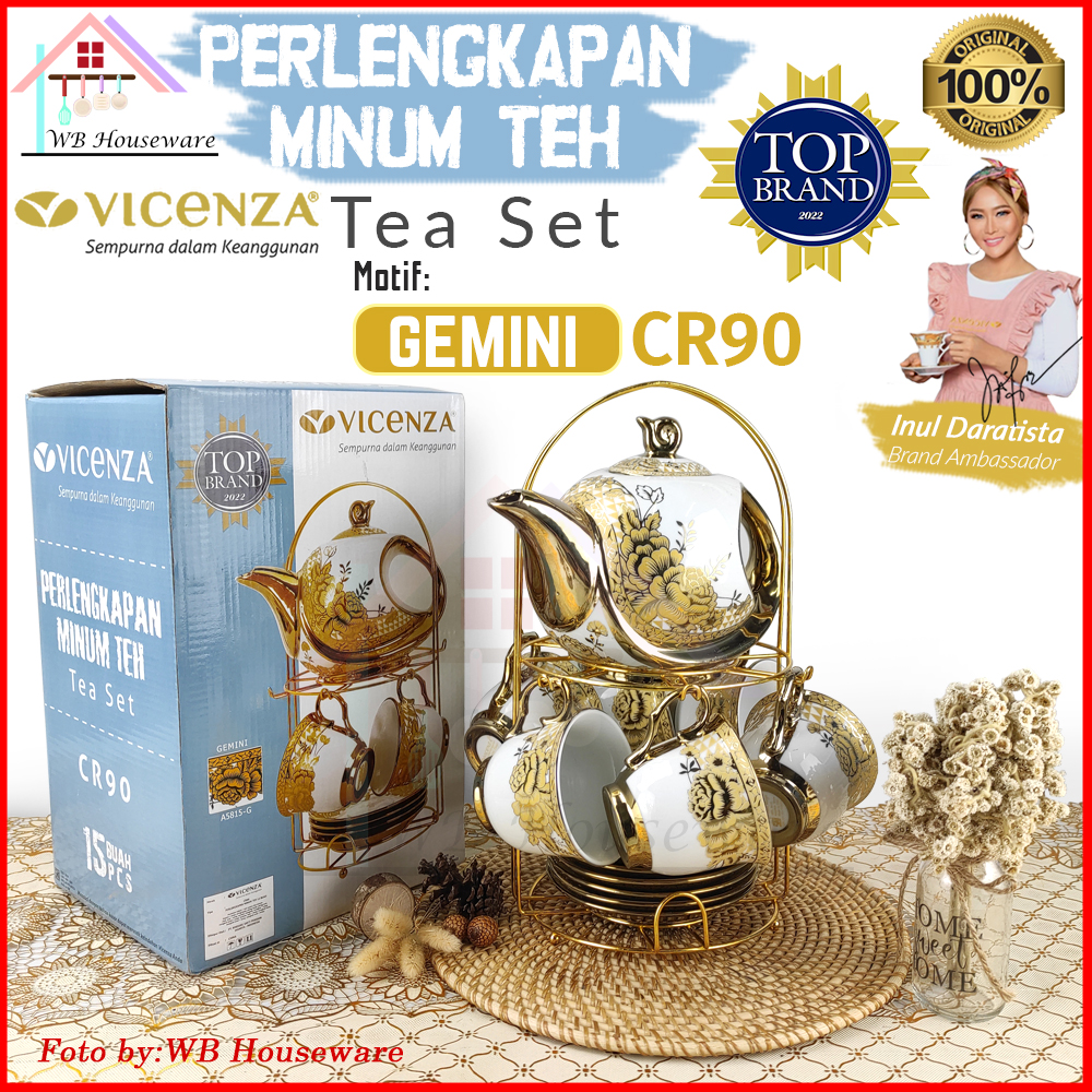 Vicenza tea set ceramic Gemini CR-90/cup set + teapot/glass Tea Cup Coffee + placemat