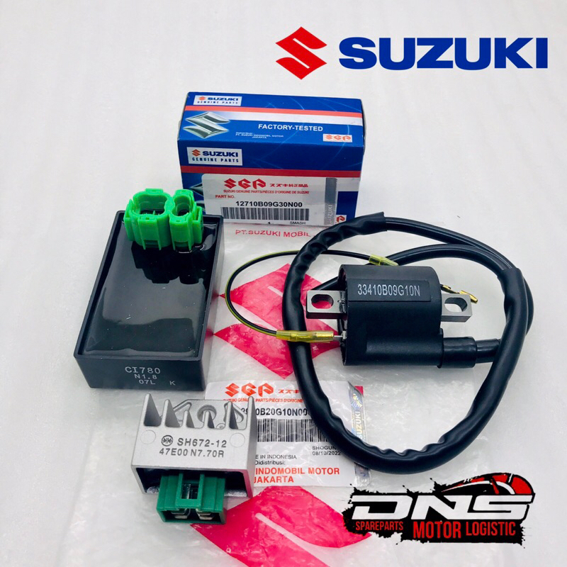Suzuki Shogun 125 R Lama Shogun 125 SP original Suzuki indomobile 3 PCs ignition pack CDI + kiprok + coil Harga 115,800 rupiah*Gratis Ongkir