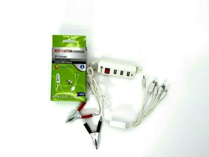 [Ym Acc] Motorcycle Battery Charger 6 in 1 3 USB on Off Hp Charger 6in1 3Usb Harga 19,999 rupiah*Gratis Ongkir