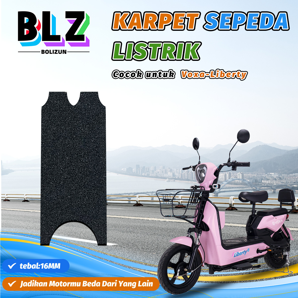 Bolizun Pvc Carpet Vermicelli Noodles Custom Electric Bicycle Voxa Liberty Harga 19,500 rupiah*Gratis Ongkir