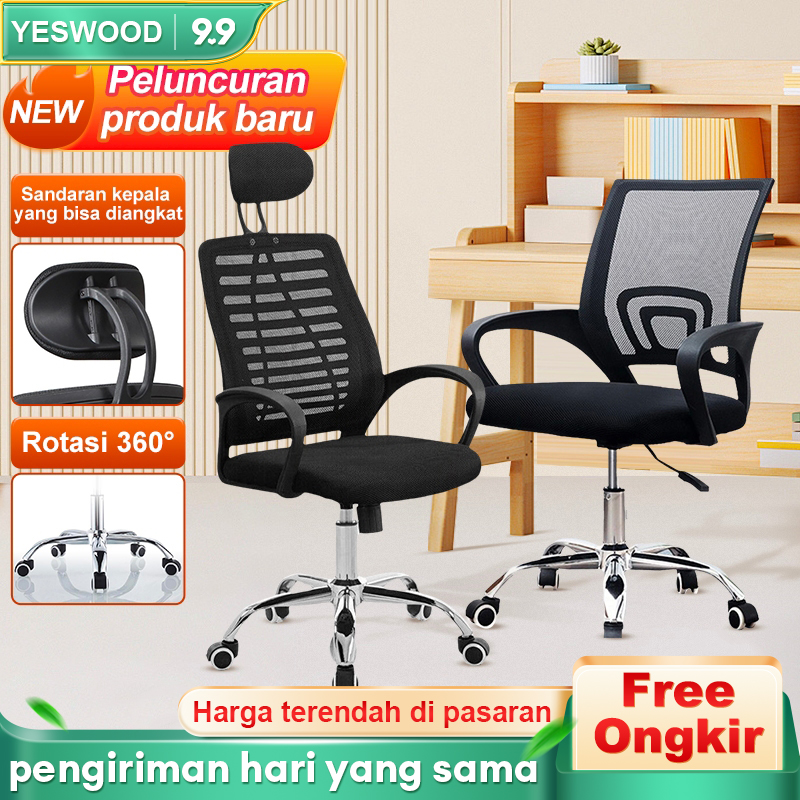 Office chair staff chair work chair gaming chair study chair cheap computer chair hydraulic chair Harga  236,000 rupiah*Gratis Ongkir
