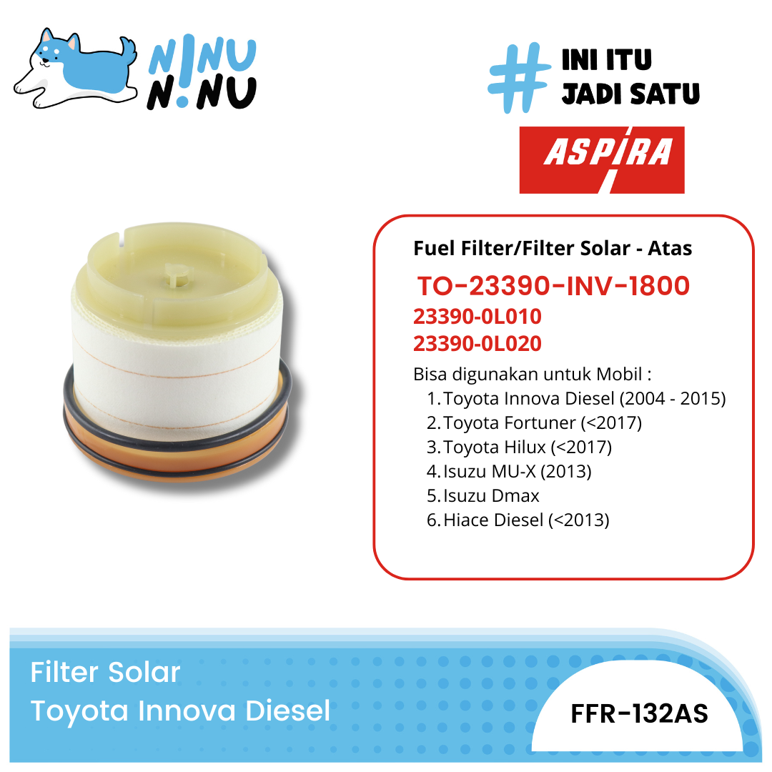 Fuel Filter Toyota Innova Diesel Aspira Harga 59,250 rupiah*Gratis Ongkir