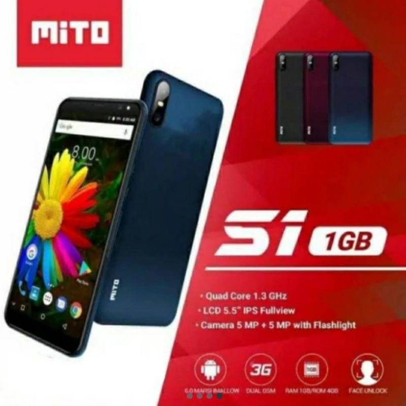 Hp Android Smartphone Mito S1 Ram 1GB 5Inch 3G Promo Cuci Gudang Harga 235,000 rupiah*Gratis Ongkir