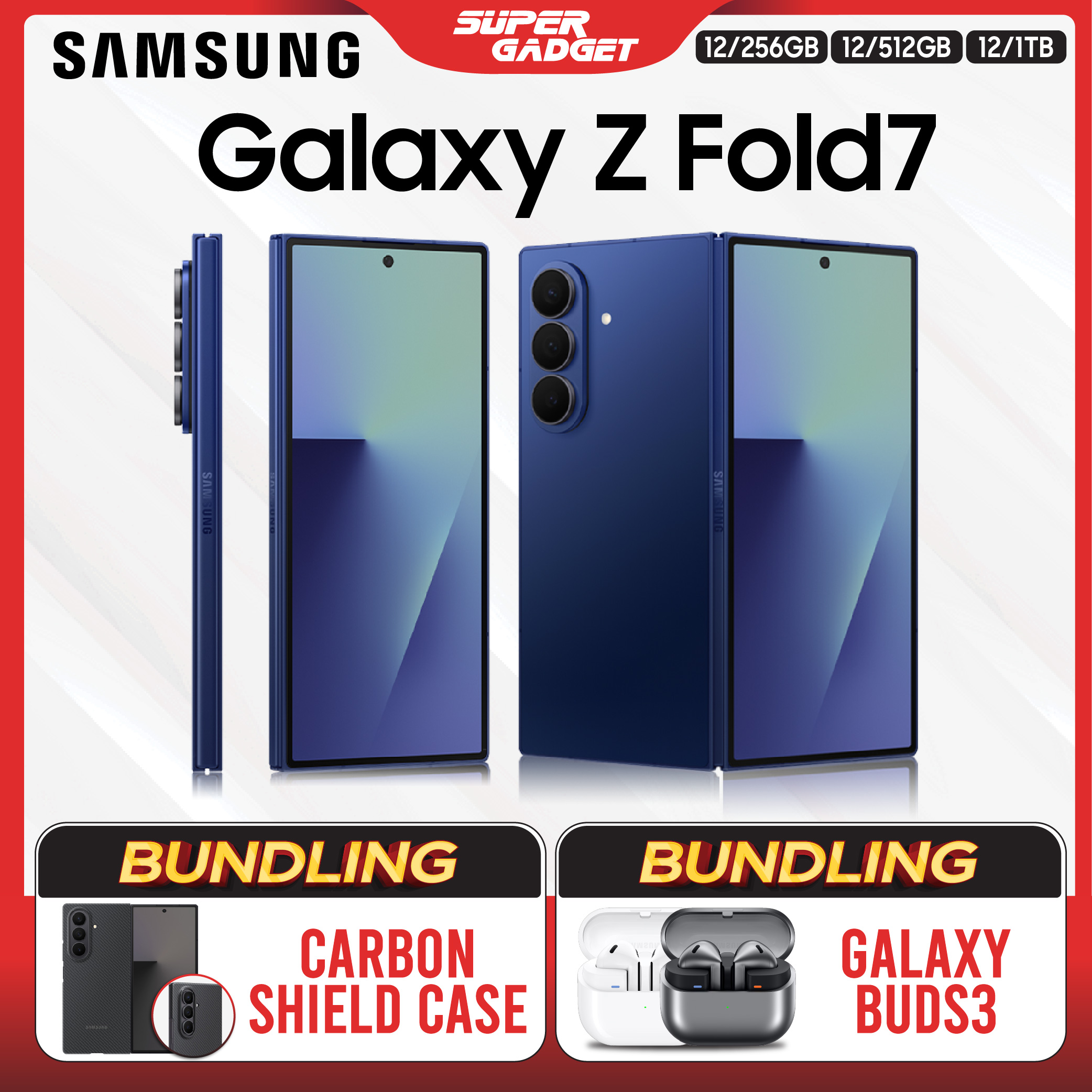 Samsung Galaxy Z Fold 7 12/256 12/512 16Gb/1Tb 12Gb 256Gb 512Gb Fold7 Smartphone Ai Thin Folding Phone Harga  28,499,000 Ringgit*Penghantaran Percuma