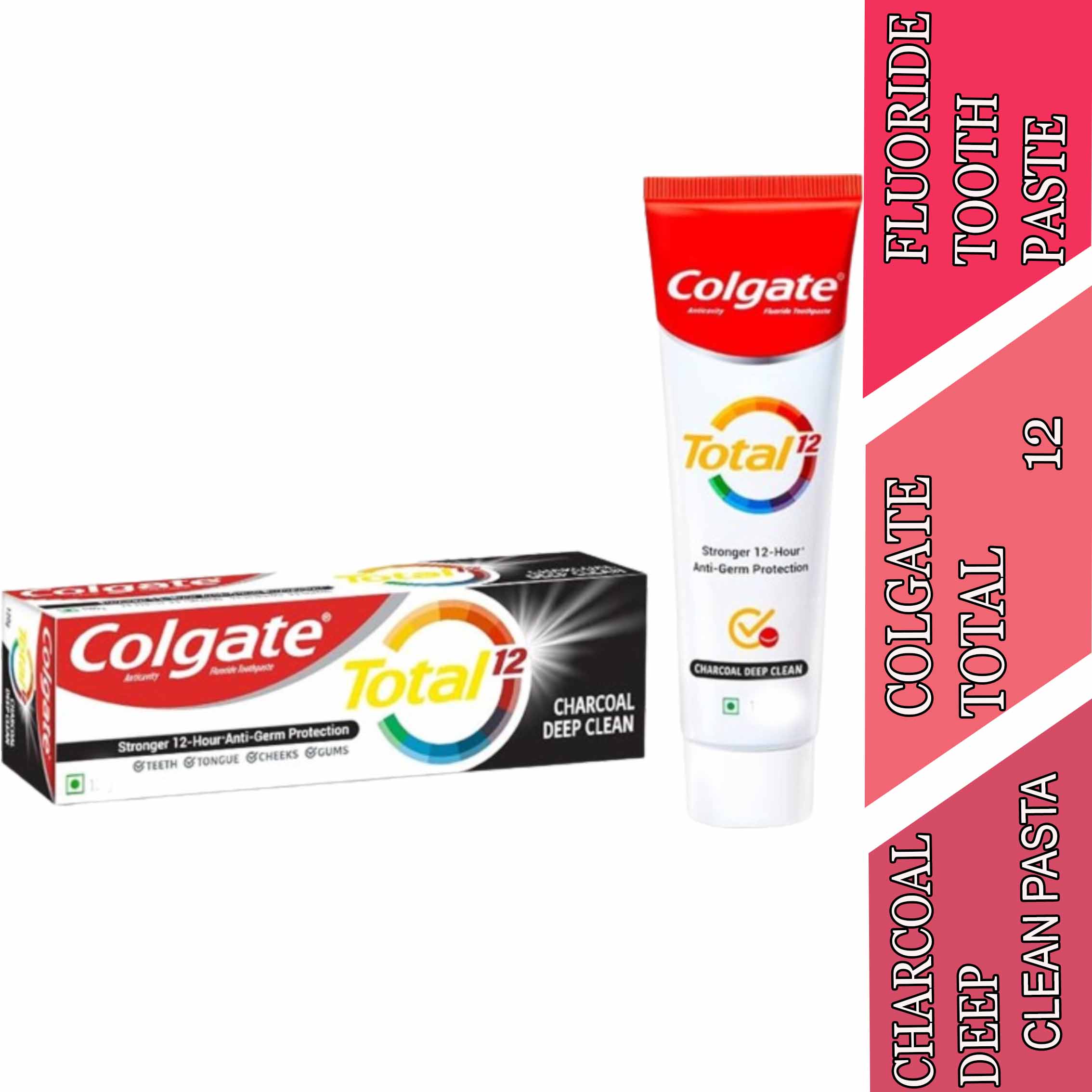 Pasta Gigi Charcoal Deep Clean - Colgate Total 12 - Fluoride Tooth Paste