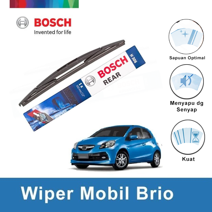 Bosch Rear Wiper Belakang Mobil Honda Brio Satya Rock Lock 12 inchi H306 Giá 117,555 Đồng*Miễn phí vận chuyển