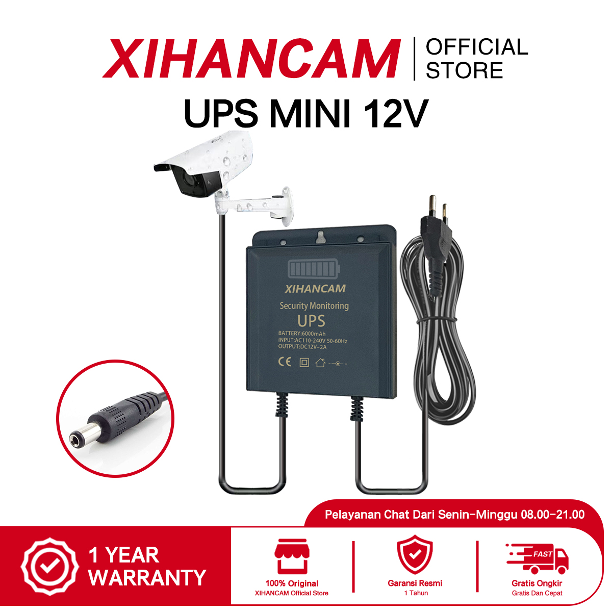 Xihanangai ups Mini 12v adaptor power DC backup baterial mini ups CCTV outdoor waterproof for router WiFi modem WiFi Harga 85,000 rupiah*Gratis Ongkir