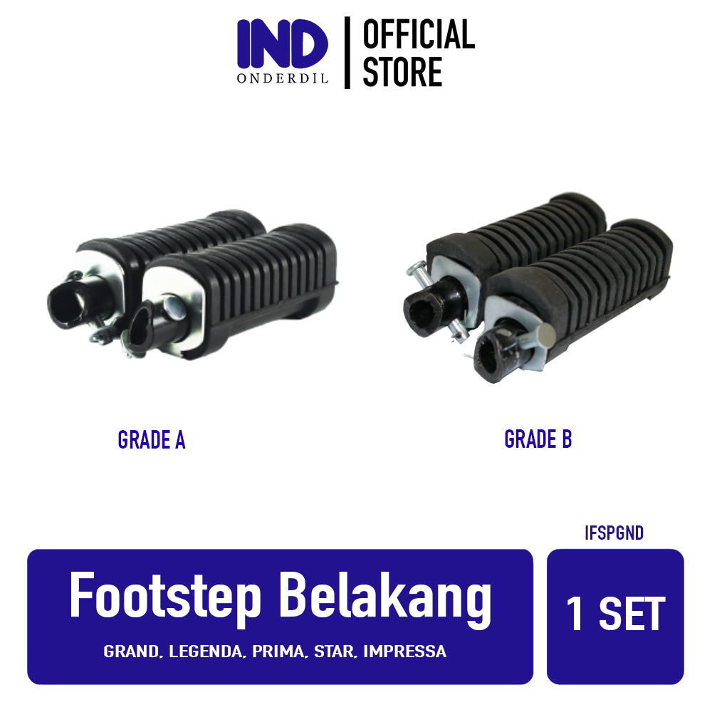 Karet-Besi Footstep-Barstep-Pijakan-Injekan-Foot-Bar-Step Belakang Set Astrea Grand & Prima & Legenda & Star & Impressa-Impresa Harga 32,340 rupiah*Gratis Ongkir
