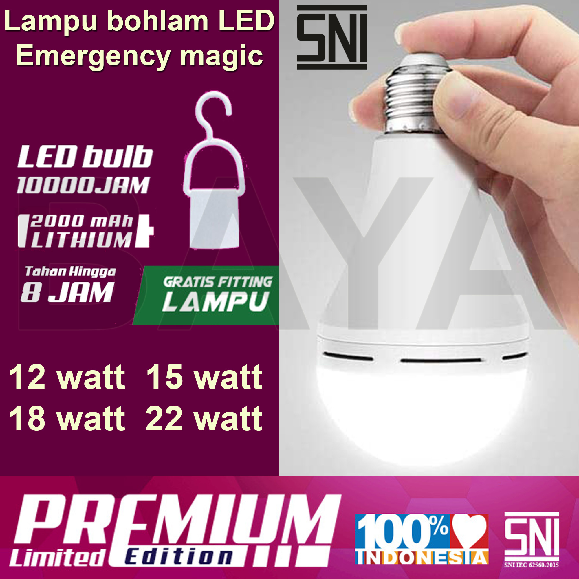 Jual Lampu Otomatis Nyala Saat Mati Lampu Bohlam Lampu Emergency Led Sx ...